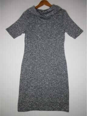 Classic Gray Knit Shift Dress